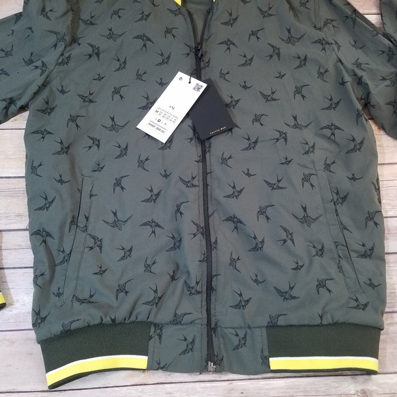 Cactus Man Zip Up Jacket Sparrow Print Mens New - Picture 4 of 7